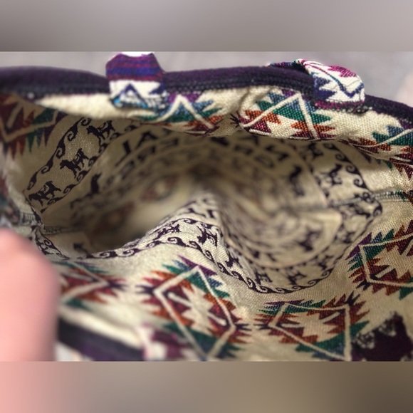 Handcrafted Natural Grocers Ecuadorian Tote Bag Llama Alpaca Wool‎ - Picture 3 of 4